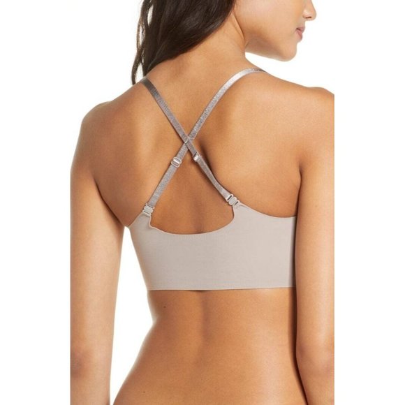 SOLD TRUE & CO. Convertible  Boost Triangle Wireless Bra Mink Large NEW - Picture 3 of 12